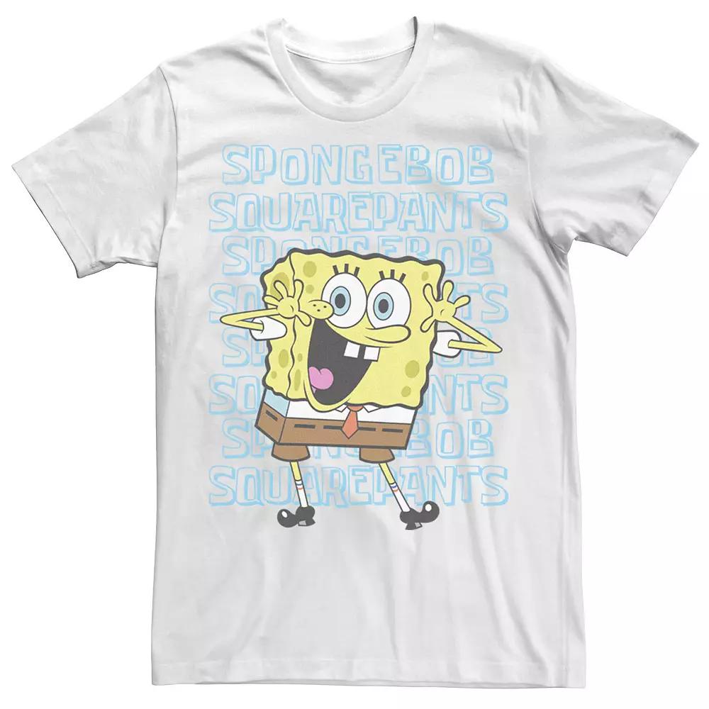 Men's SpongeBob SquarePants Name Stack Portrait Tee,  Product Image