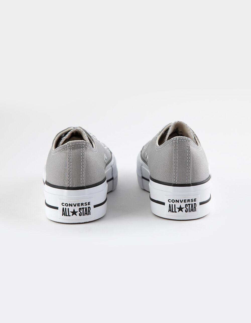 CONVERSE Chuck Taylor All Star Lift Platform Womens Low Top Shoes - GRAY Product Image
