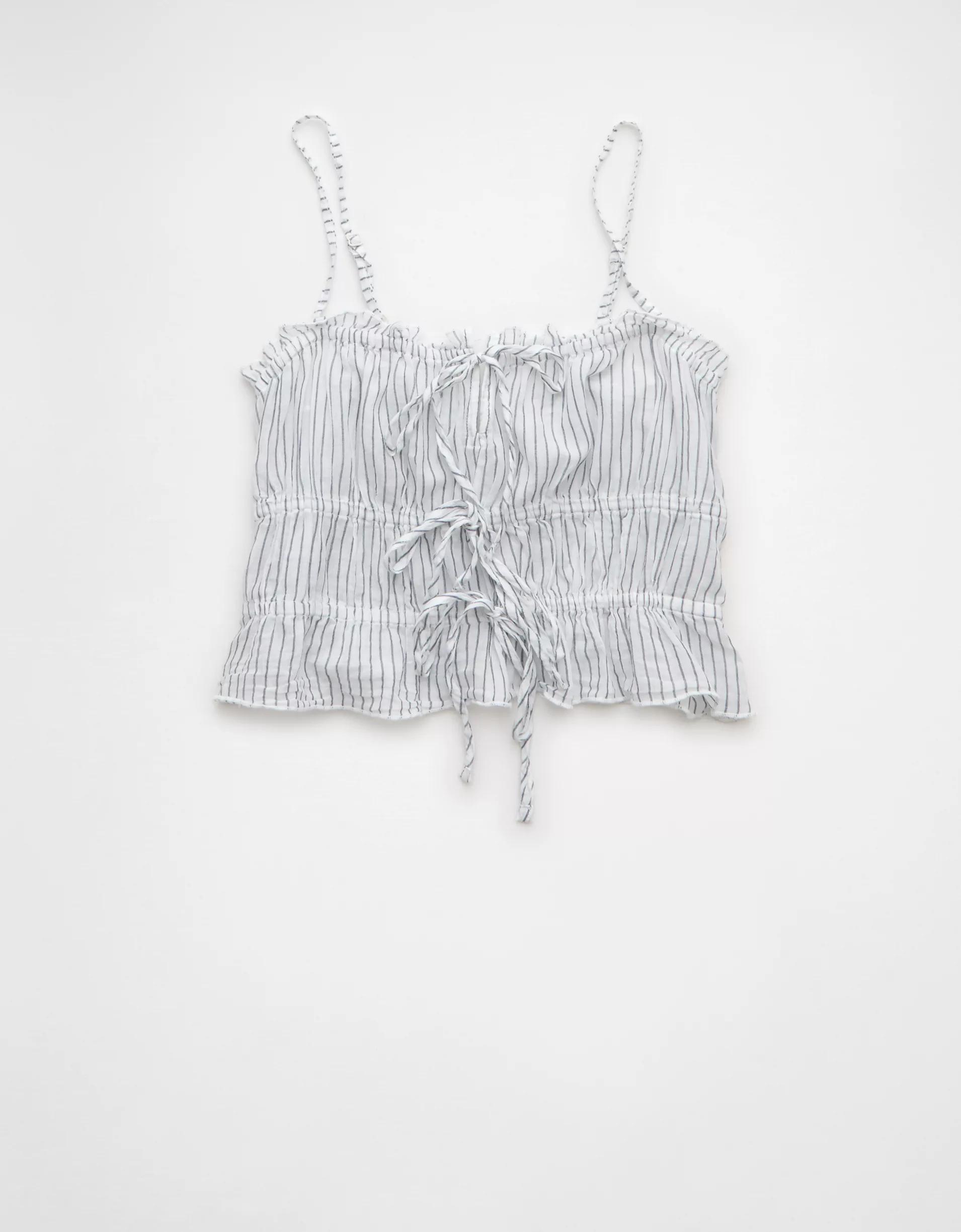 AE Tiered Ruched Tank Top Product Image