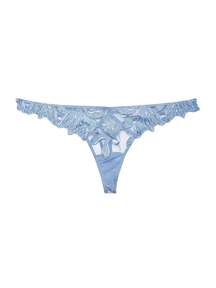 Womens Lily Embroidered Hipster Thong Product Image
