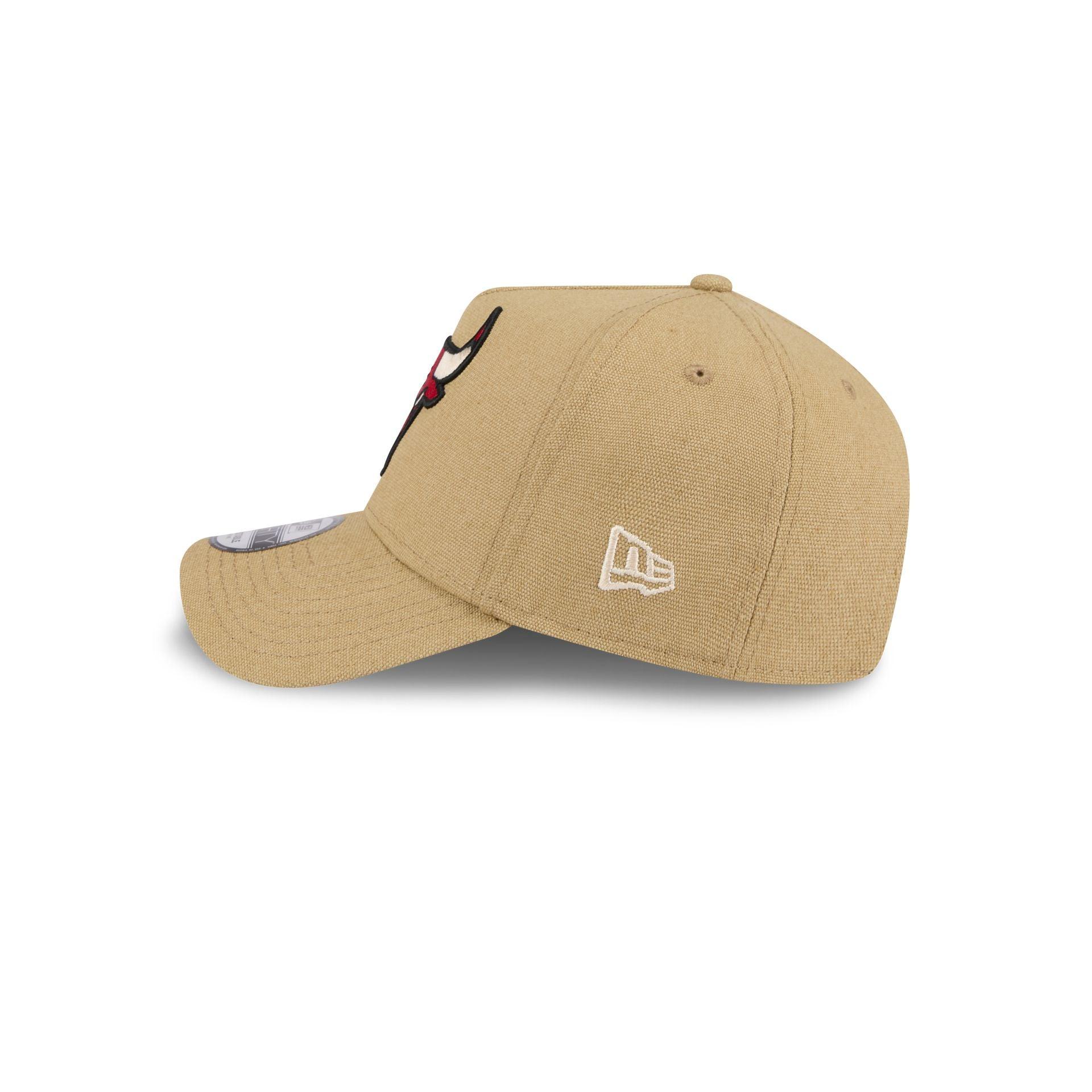 Chicago Bulls Logo Essentials Khaki 9FORTY A-Frame Snapback Hat Male Product Image
