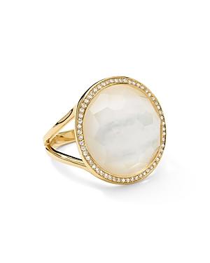 Ippolita 18K Yellow Gold Lollipop Mother-of-Pearl & Diamond Ring Product Image