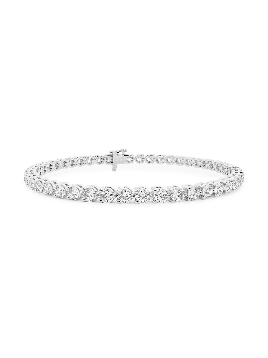 Womens Platinum & Natural Diamond Tennis Bracelet/1.00-10.00 TCW Product Image