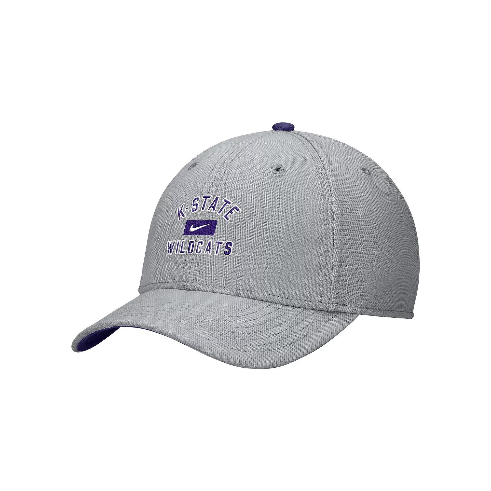 Men's Nike Gray Kansas State Wildcats Rise Flex Hat, Size: Small/Medium, Grey Product Image