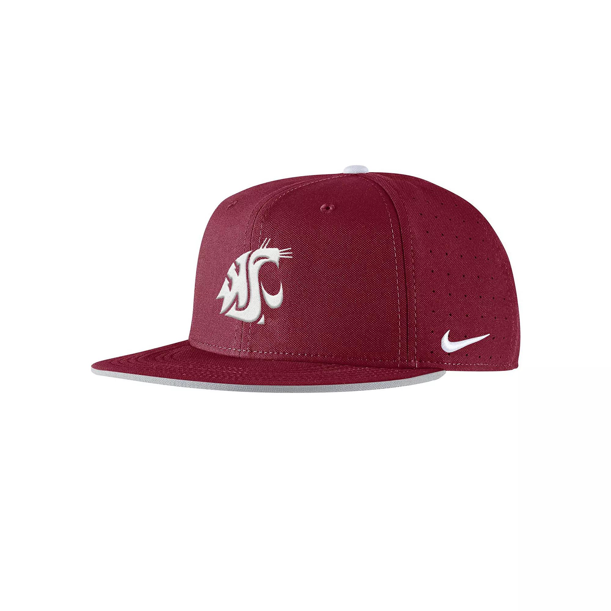 Men's Nike Crimson Washington State Cougars 2025 On-Field True Performance Baseball Fitted Hat,  Product Image
