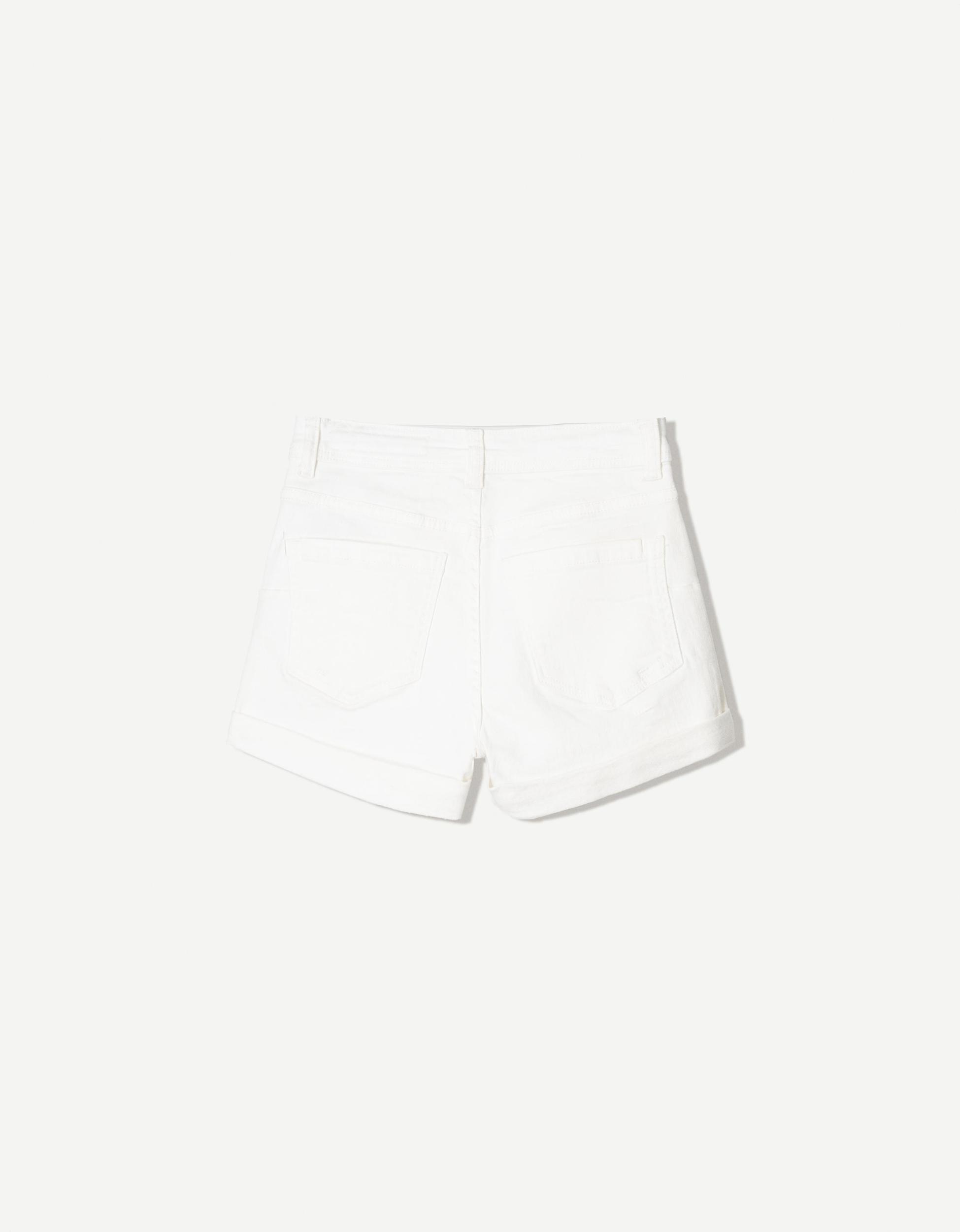 Roll-up denim shorts Product Image