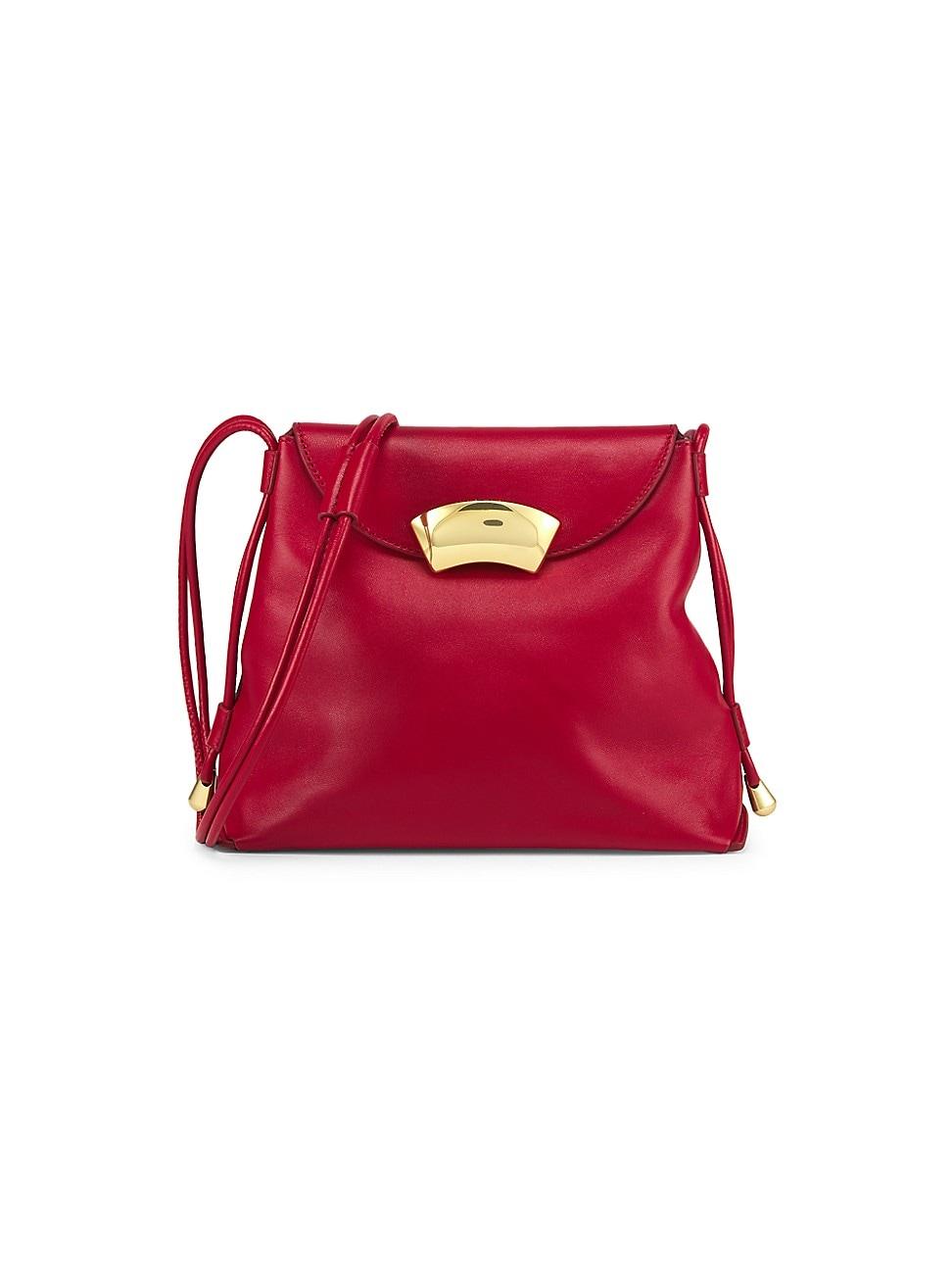 Womens Petite ID Leather Shoulder Bag Product Image