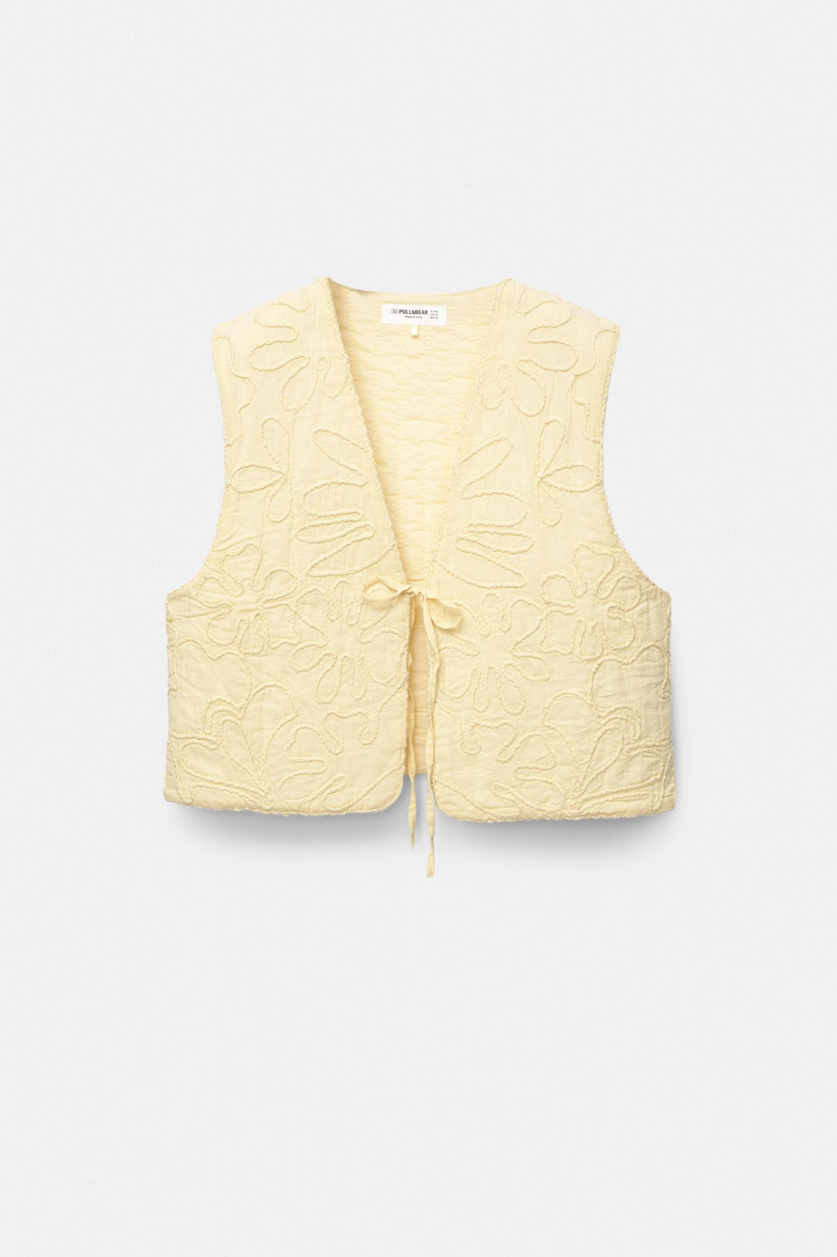 Floral puffer vest Product Image