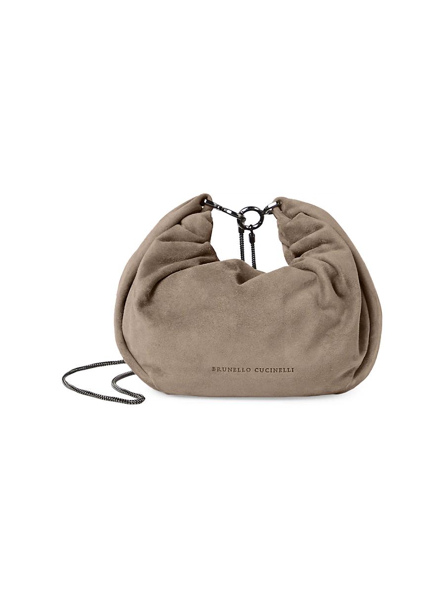 Womens Brioche Hobo Bag in Suede Product Image