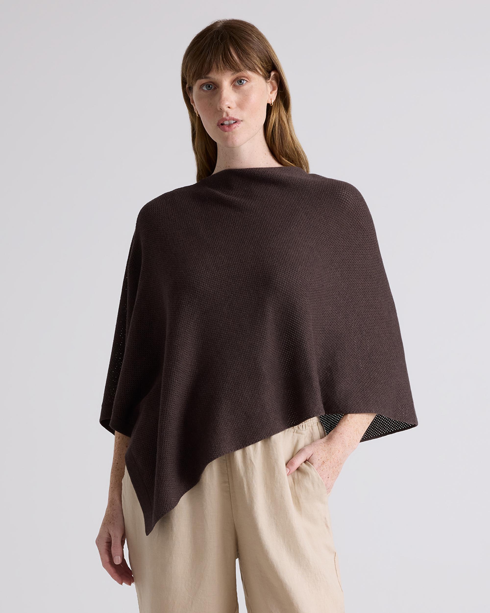 Quince | Women's Lightweight Cotton Cashmere Nursing Shawl Organic Cotton Product Image