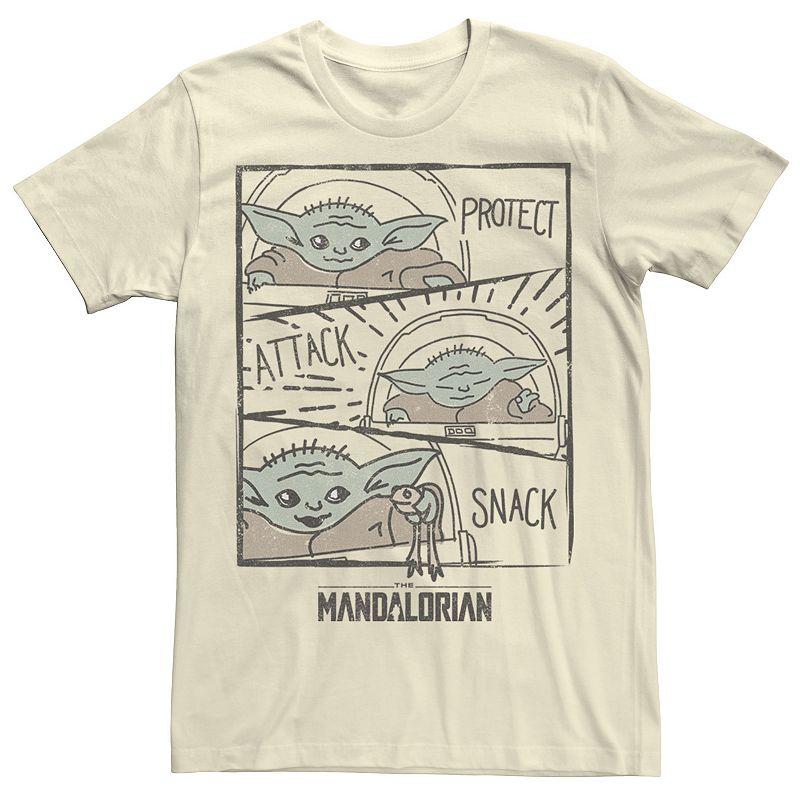 Men's Star Wars The Mandalorian The Child Protect Attack Snack Tee,  Product Image