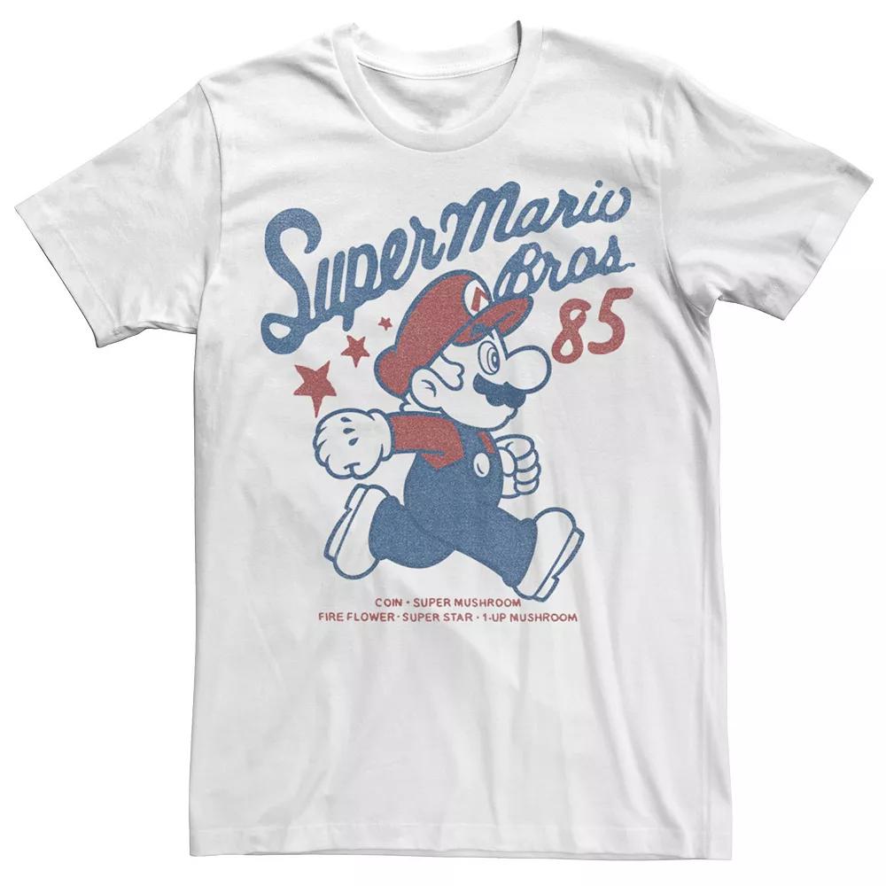 Big & Tall Nintendo Super Mario Bros. '85 Vintage Stars Tee, Men's,  Product Image