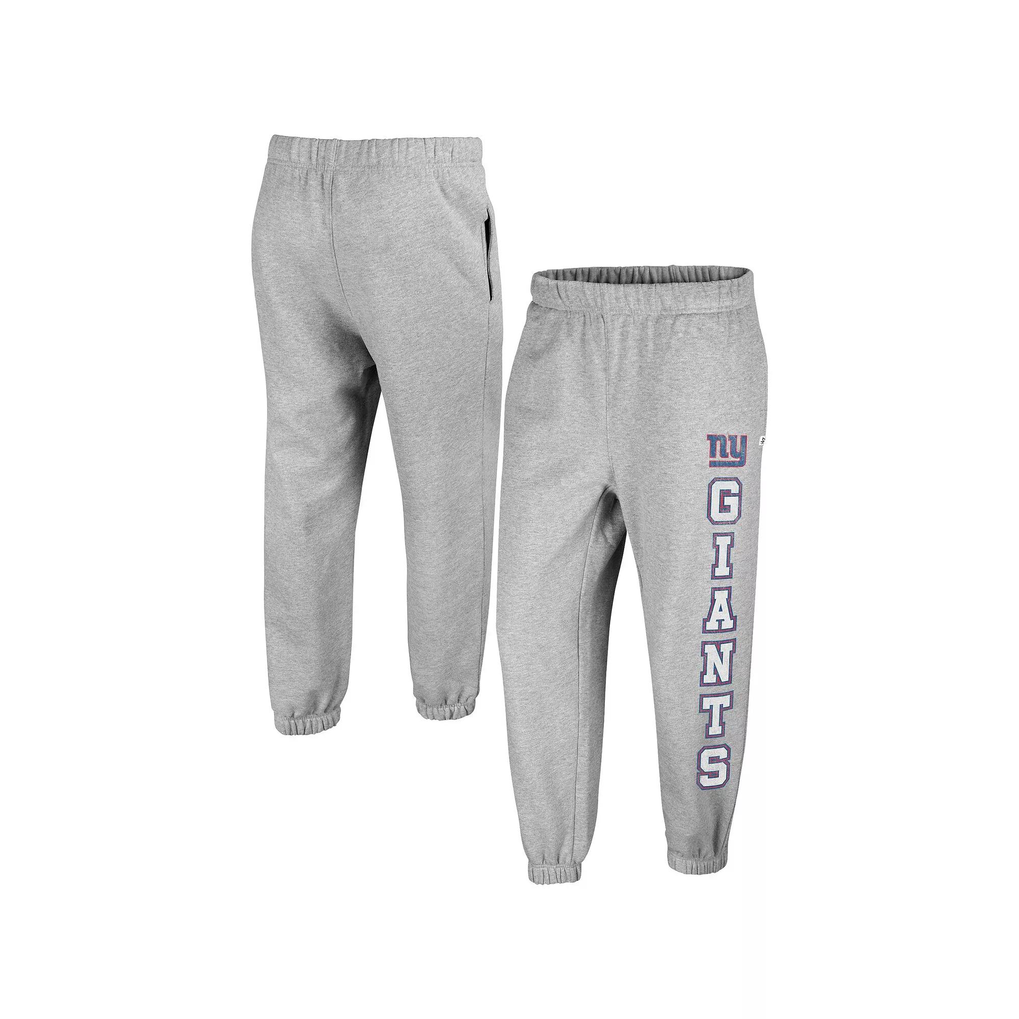 Women's '47 Gray New York Giants Double Pro Harper Jogger Sweatpants, Size: Large, Grey Product Image