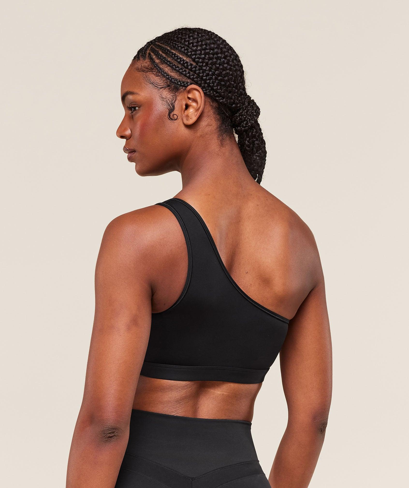 Gymshark Asymmetric Sports Bra - Black Female Product Image