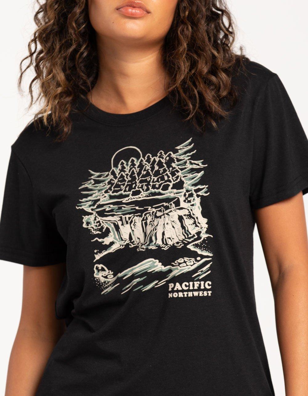 TENTREE Pacific Northwest Womens Tee - BLACK Product Image