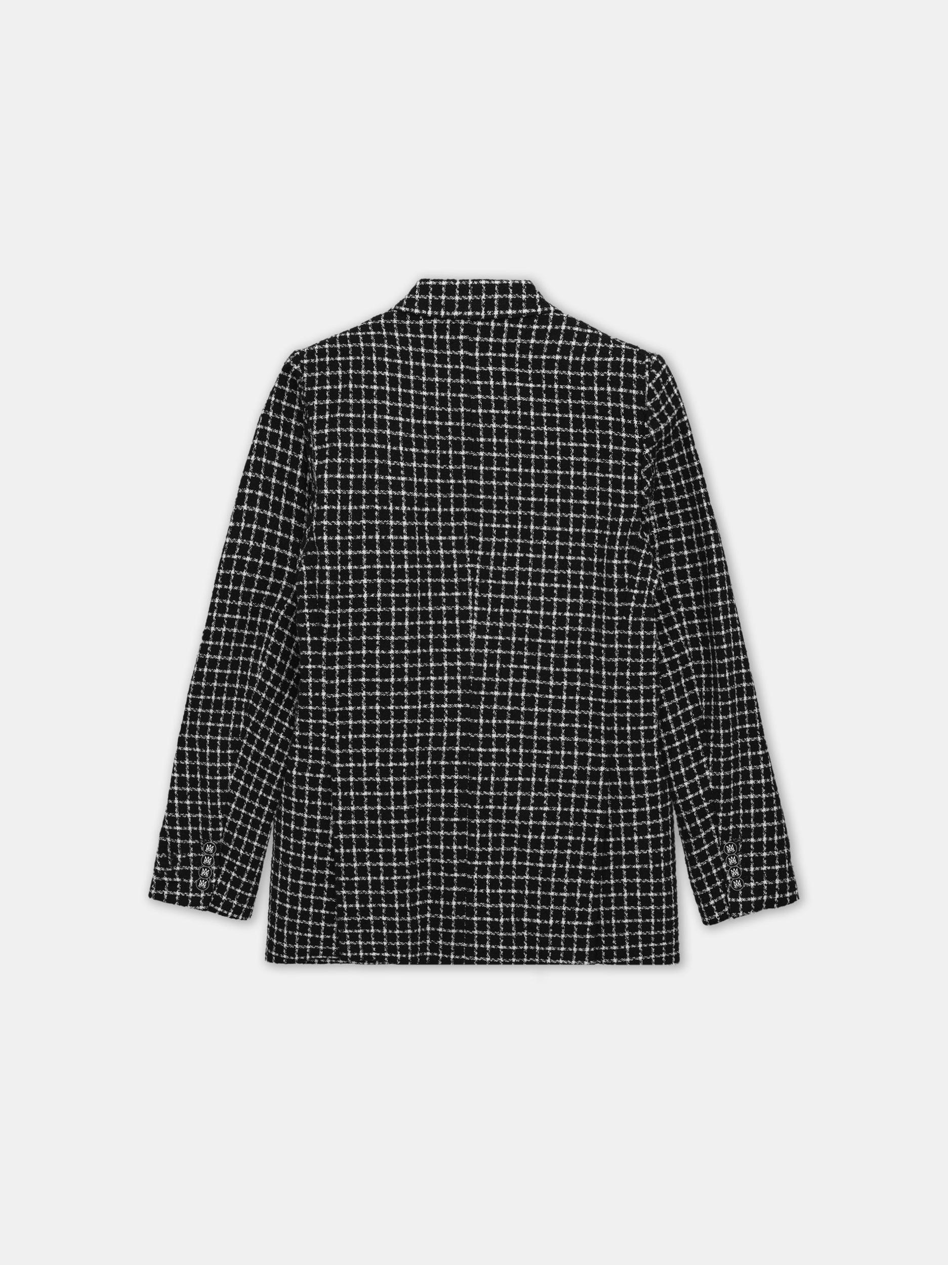 BOUCLE DOUBLE-BREASTED BLAZER - Black Product Image