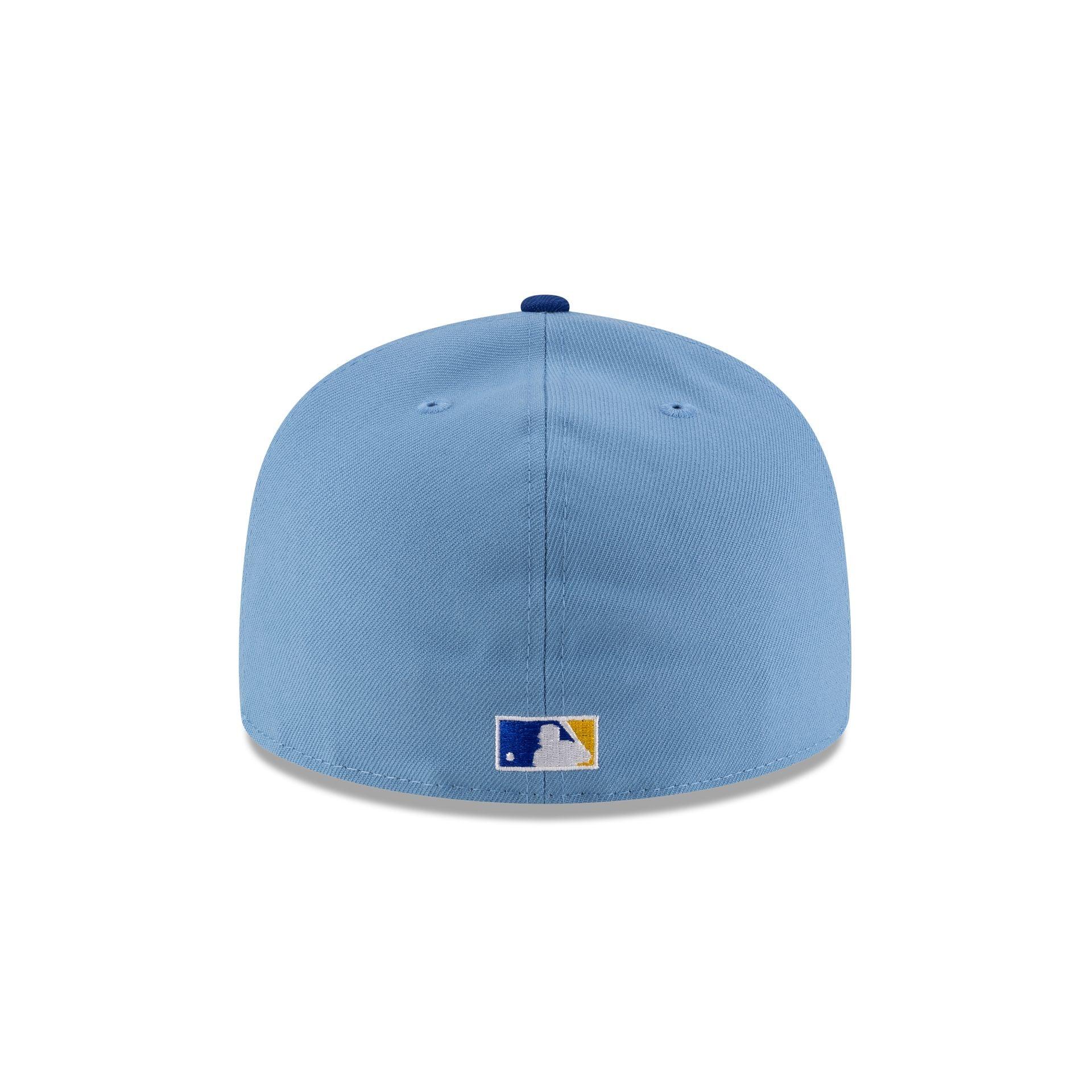 Just Caps Sky Blue Milwaukee Brewers 59FIFTY A-Frame Fitted Hat Male Product Image