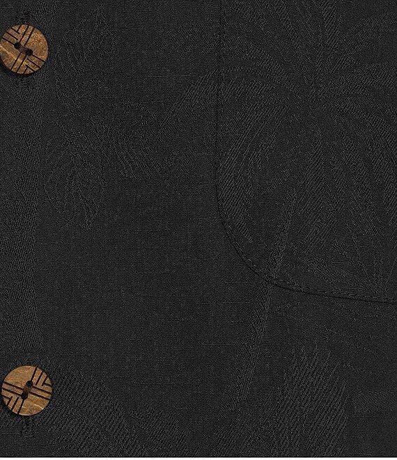 Caribbean Big & Tall Solid Jacquard Short Sleeve Woven Shirt Product Image