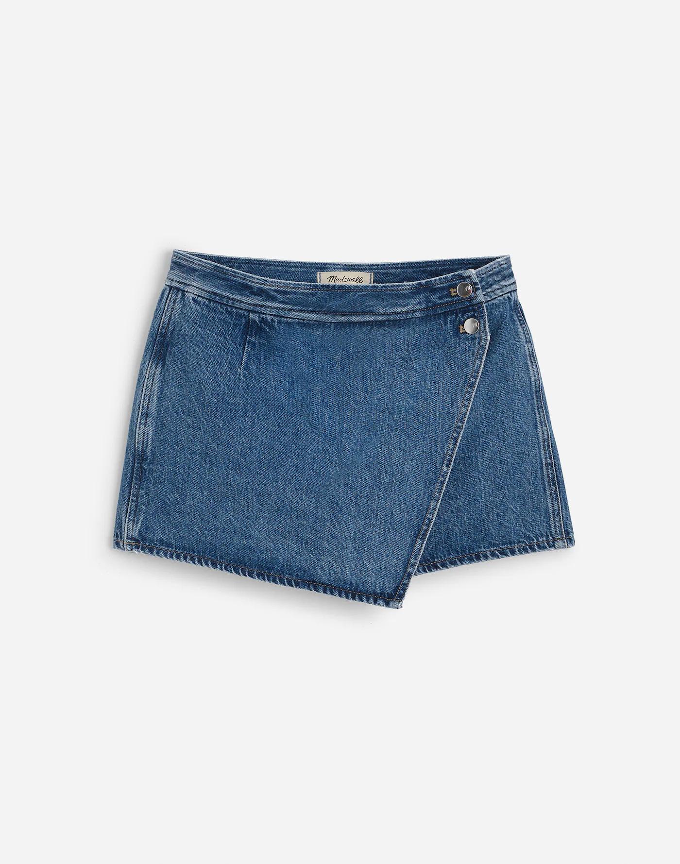 Denim Micro Mini Skort in Northam Wash Product Image
