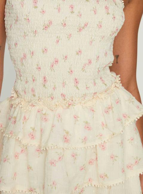 Sunkiss Frill Mini Dress Floral Product Image