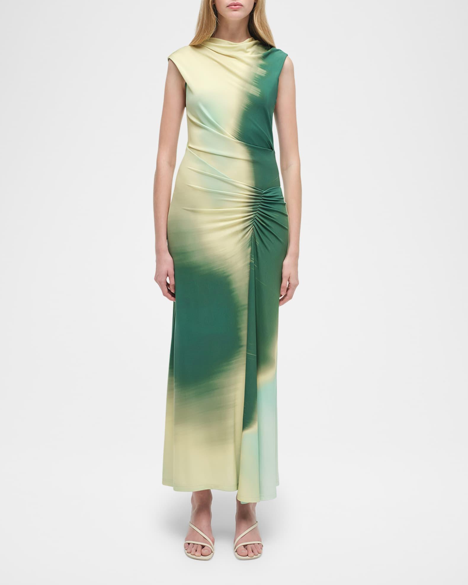 Acacia Sleeveless Ruched Midi Dress Product Image