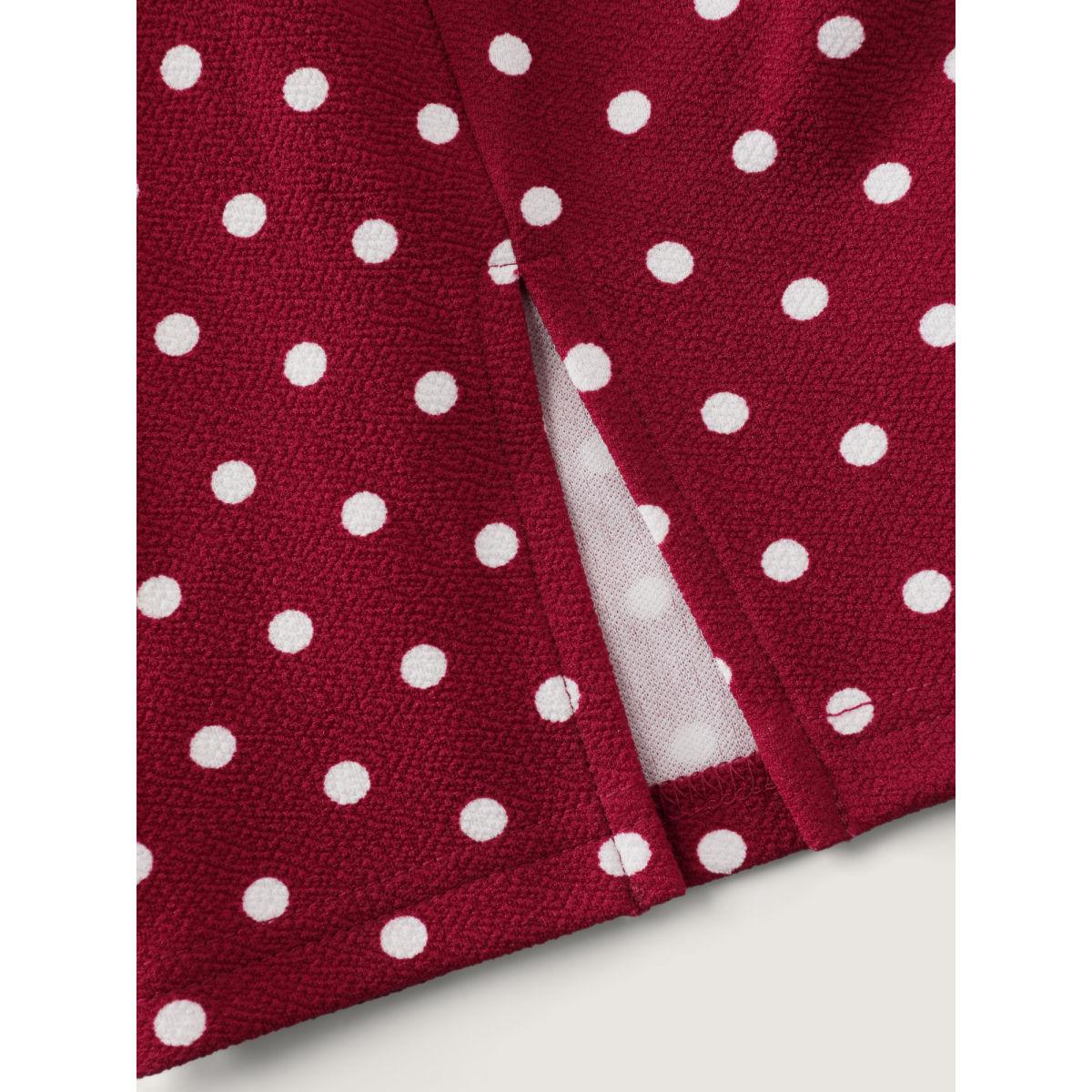 Plus Size Polka Dots Skinny-Fit Pants Women Scarlet Timeless Skinny Mid Rise Elegant Pants BloomChic 22-24/3X Product Image