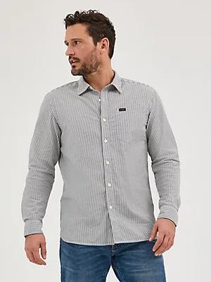 Men's Extreme Motion All Purpose Stripe Button Down Shirt | Men's Tops & Tees | Lee® Product Image