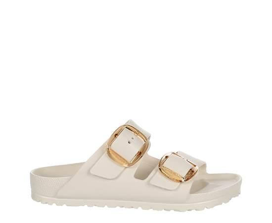Womens Birkenstock Arizona Big Buckle EVA Slide Sandal - Eggshell Product Image