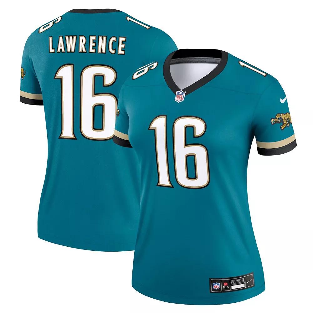 Women's Nike Trevor Lawrence Prowler Throwback Teal Jacksonville Jaguars Alternate Legend Player Performance Top,  Product Image