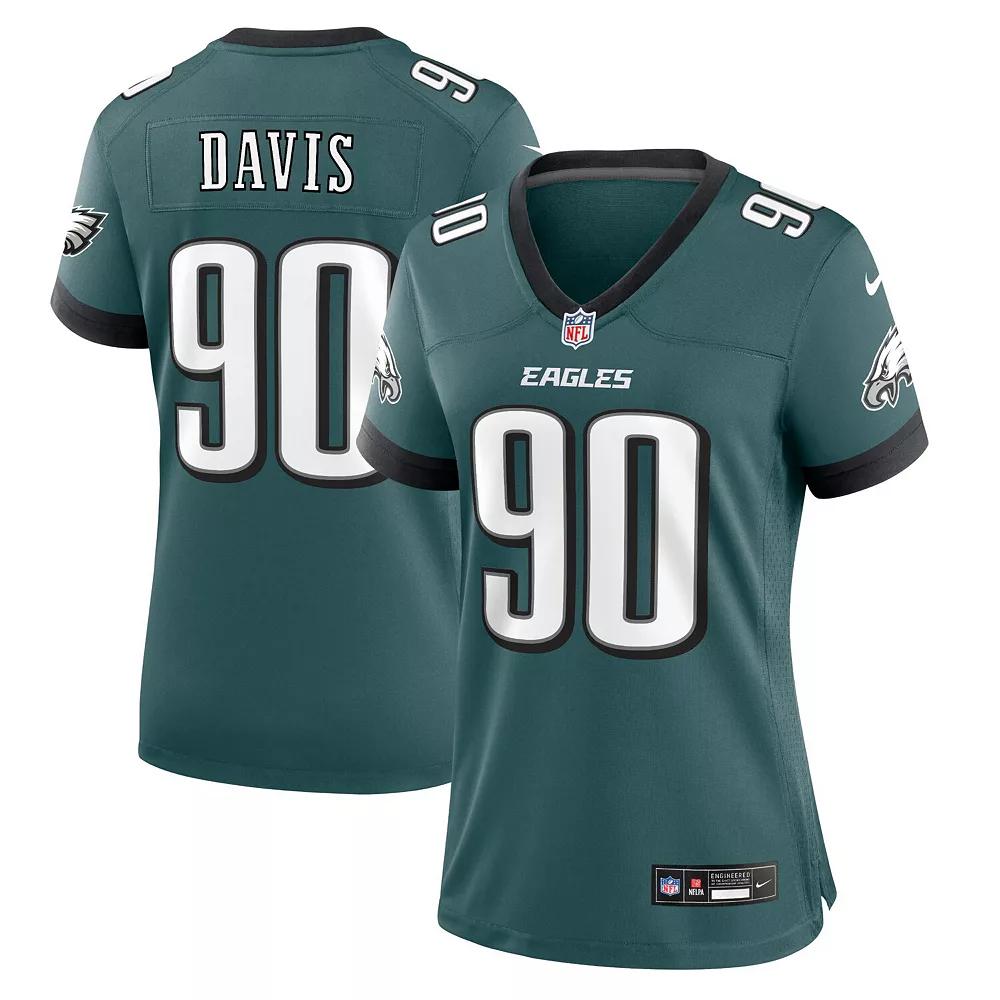 Women's Nike Jordan Davis Midnight Green Philadelphia Eagles Team Game Jersey,  Product Image