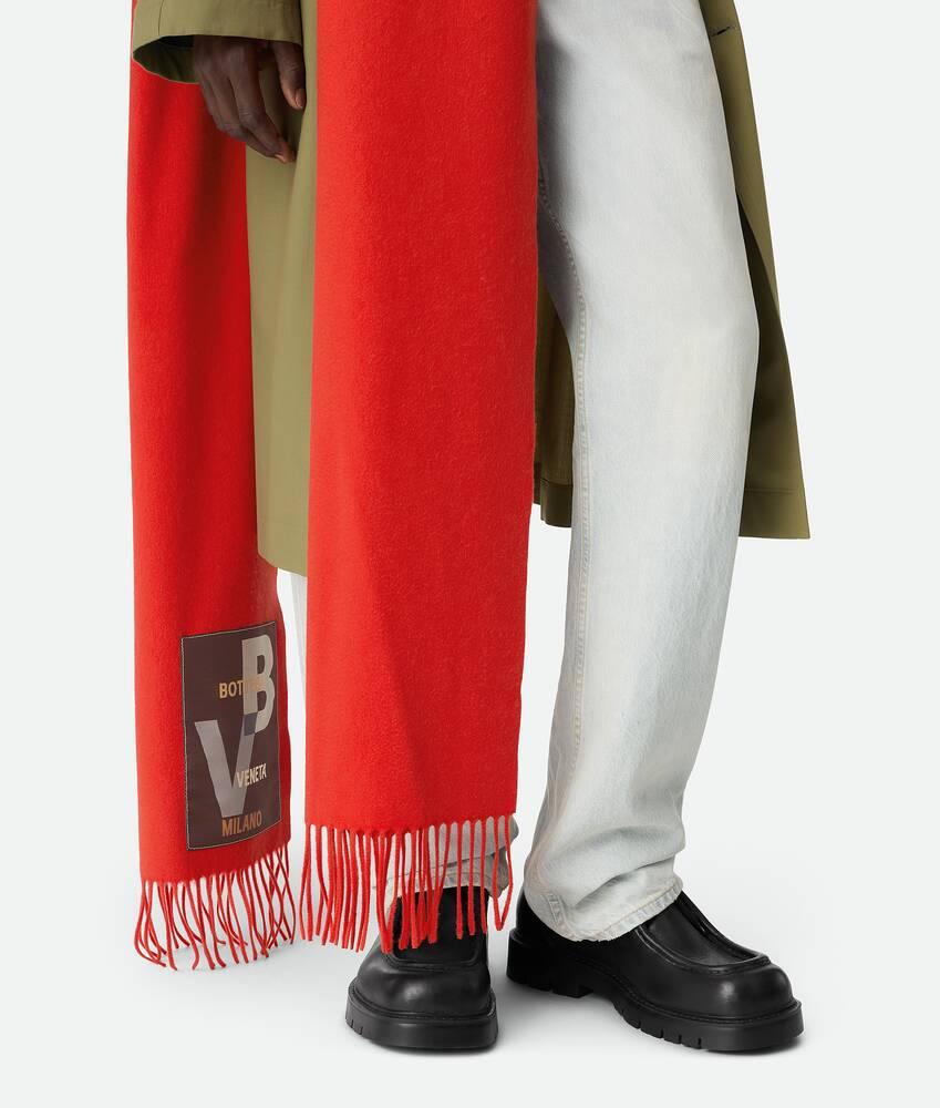 Men's Large Cashmere Scarf in Lava Product Image