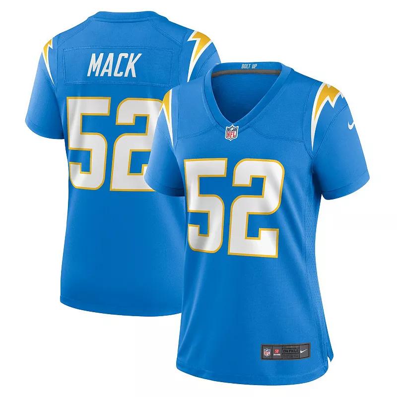 Women's Nike Khalil Mack Powder Blue Los Angeles Chargers Player Jersey, Size: Small, Light Product Image