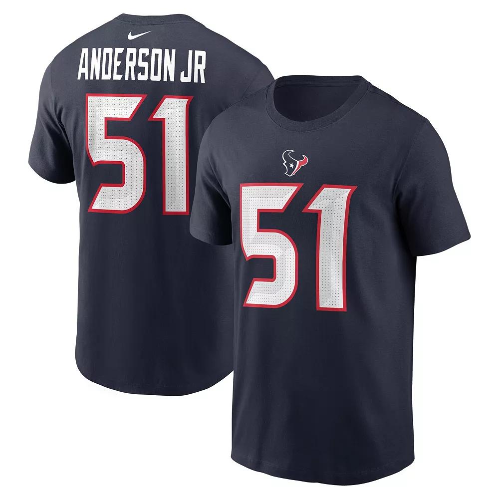 Men's Nike Will Anderson Jr. Navy Houston Texans Player Name & Number T-Shirt,  Product Image