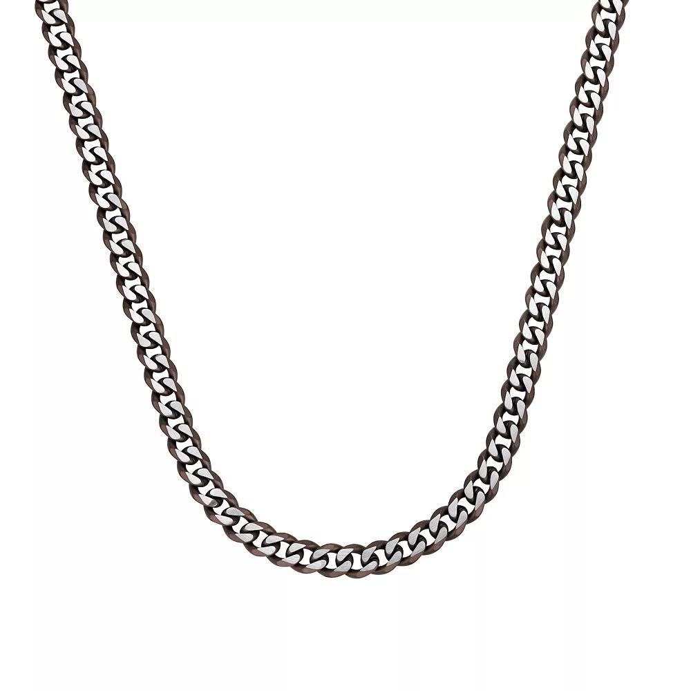 Men's LYNX Stainless Steel Curb Chain Necklace, Size: 30", Brown Tone Product Image