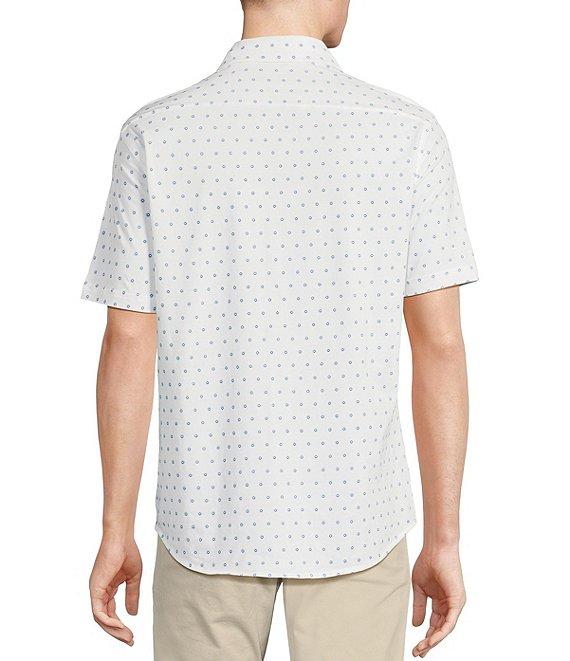 Cremieux Blue Label Geo Print Jersey Short Sleeve Coatfront Shirt Product Image
