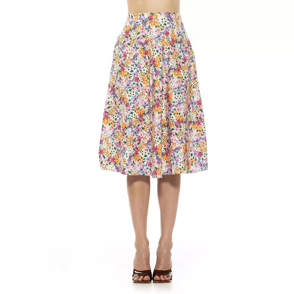 Women's ALEXIA ADMOR Mabel Midi Flared Skirt,  Product Image