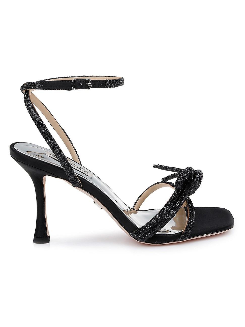 Womens Effie 85MM Crystal-Embellished Satin Stiletto Sandals Product Image