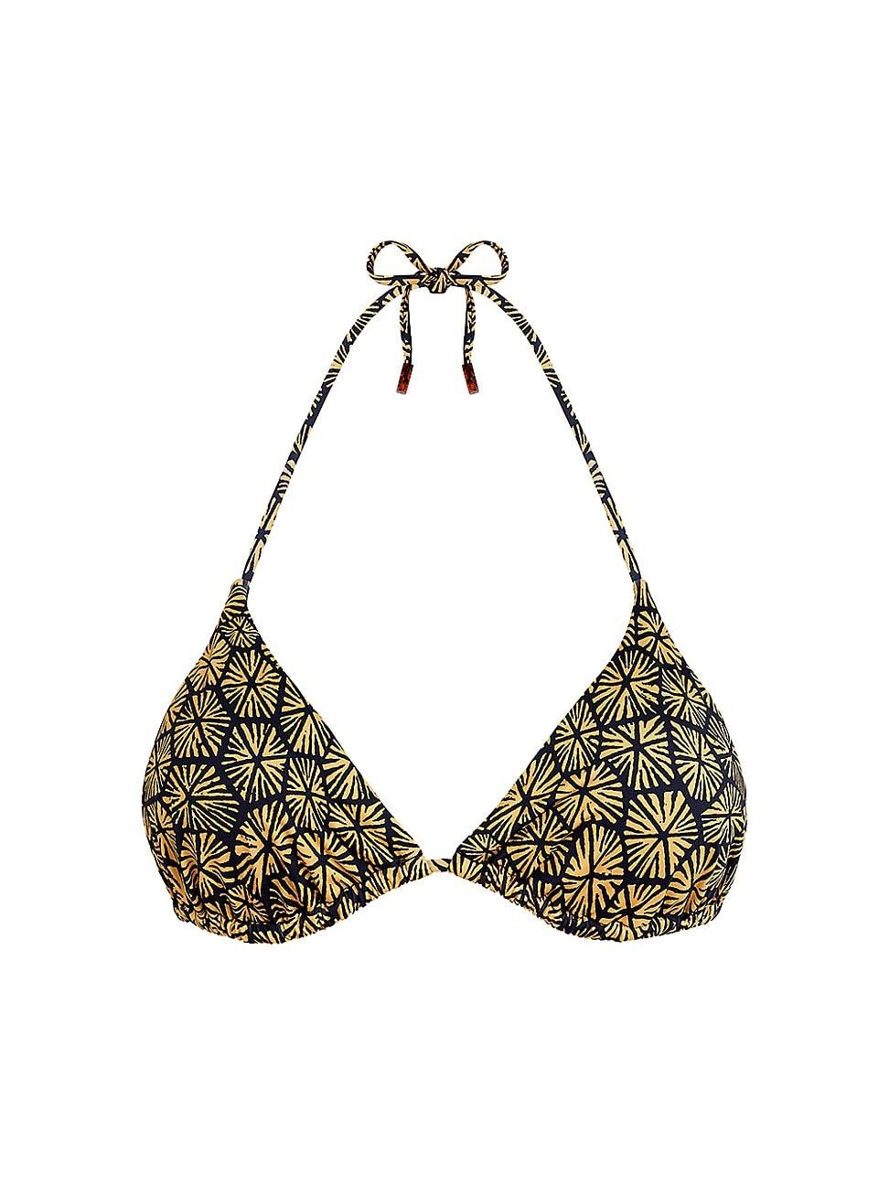 Womens Carapaces Printed Triangle Bikini Top Product Image