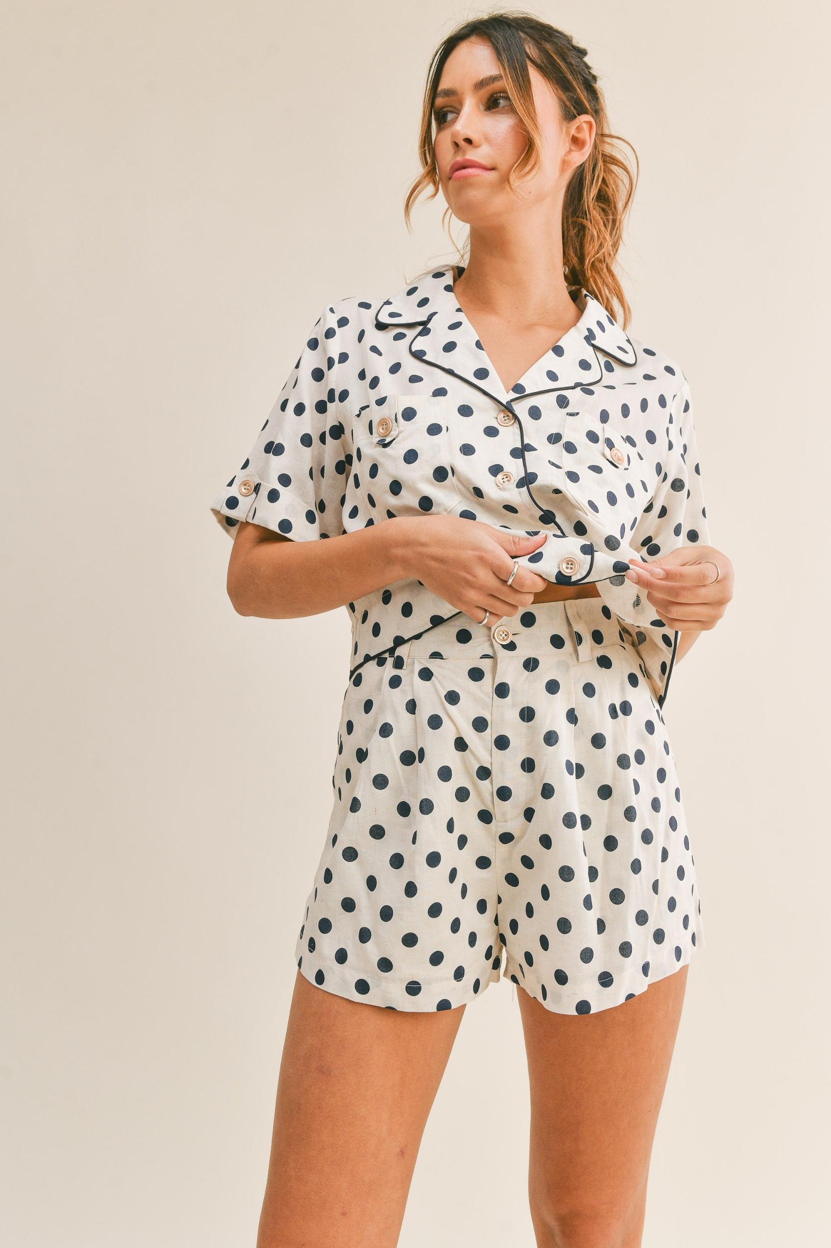 Polka Dot Top & Short Set Product Image