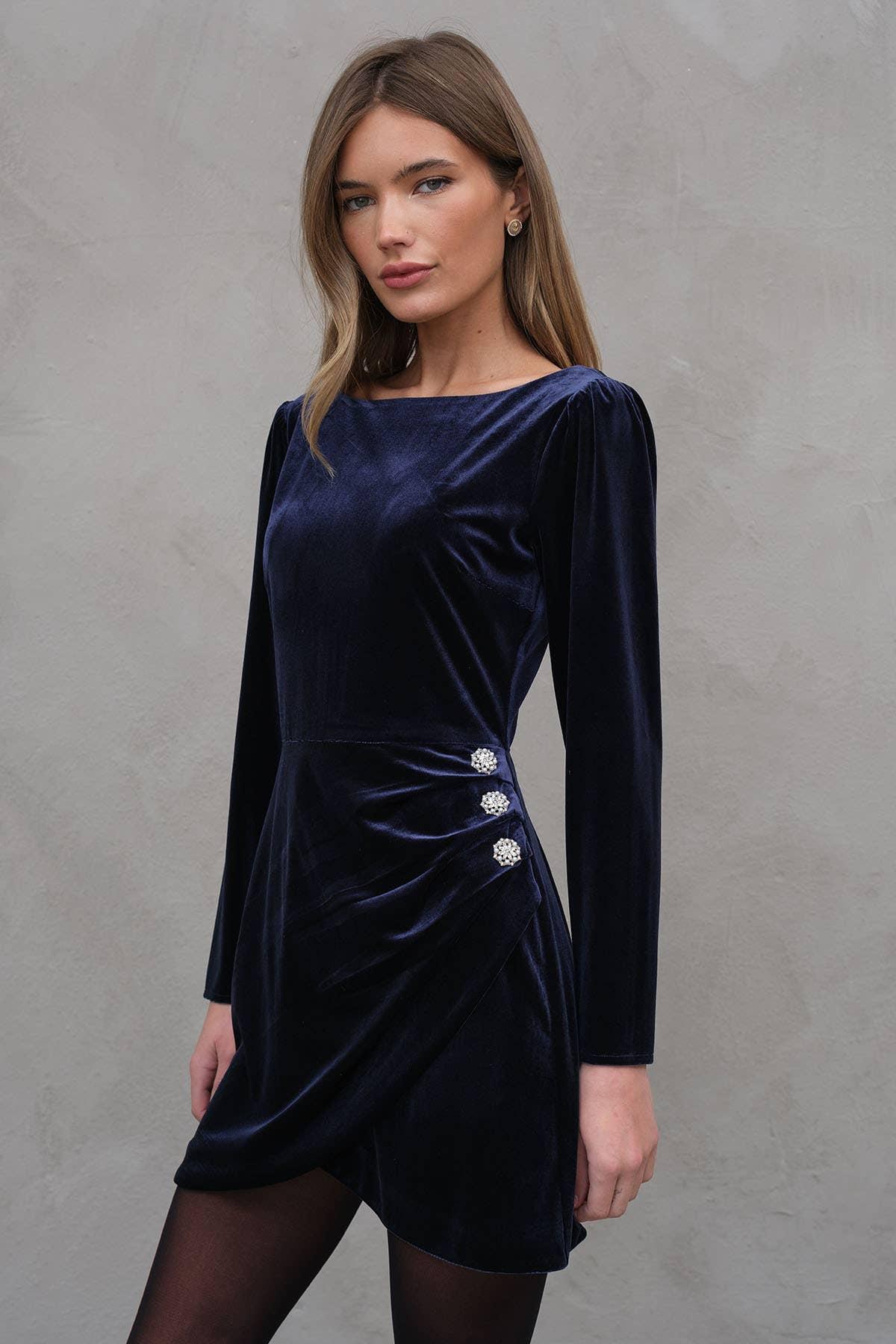 Jewel Velvet Dress Product Image