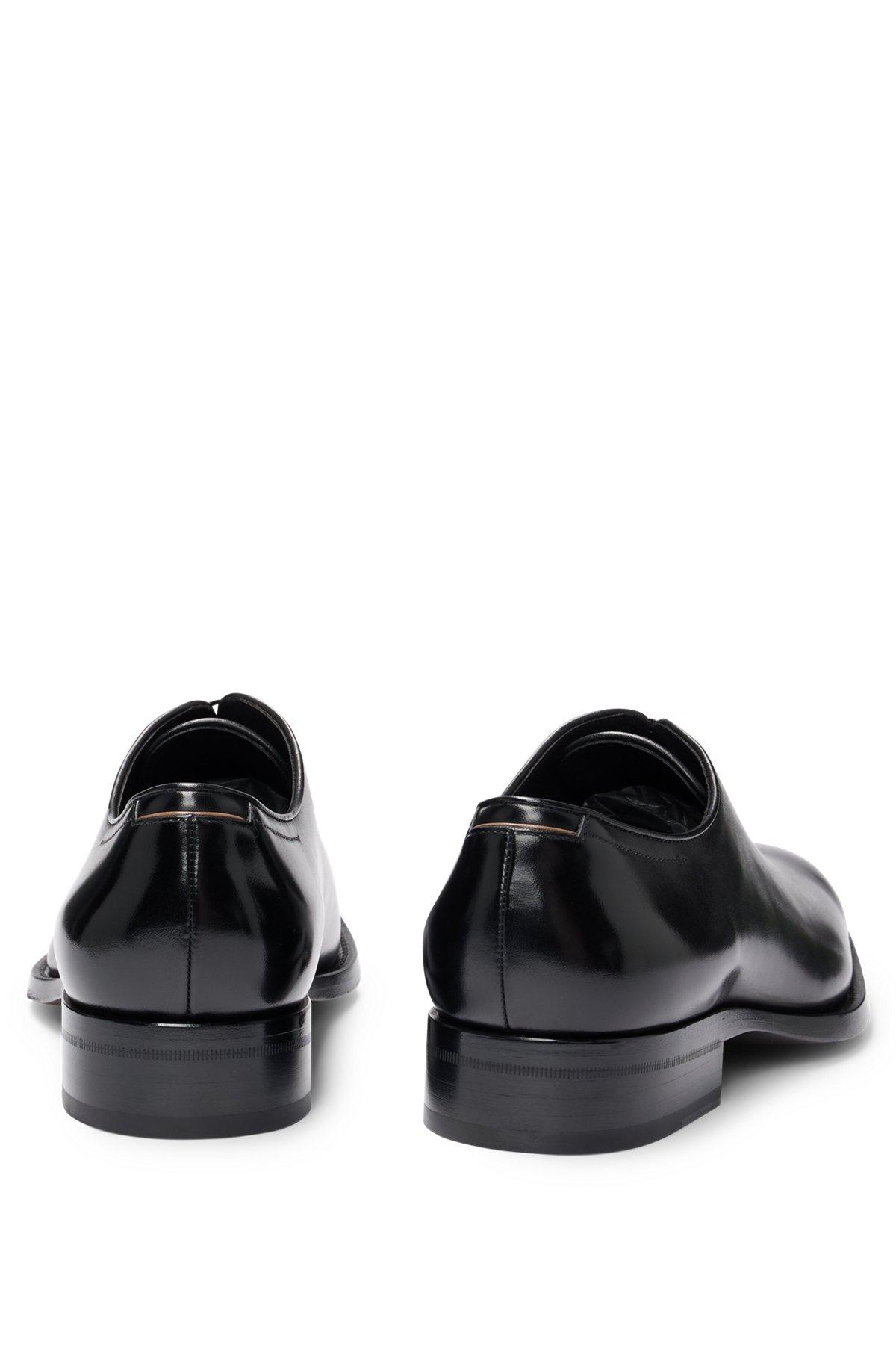 BOSS - Italian-made Oxford shoes in burnished leather - Black Product Image