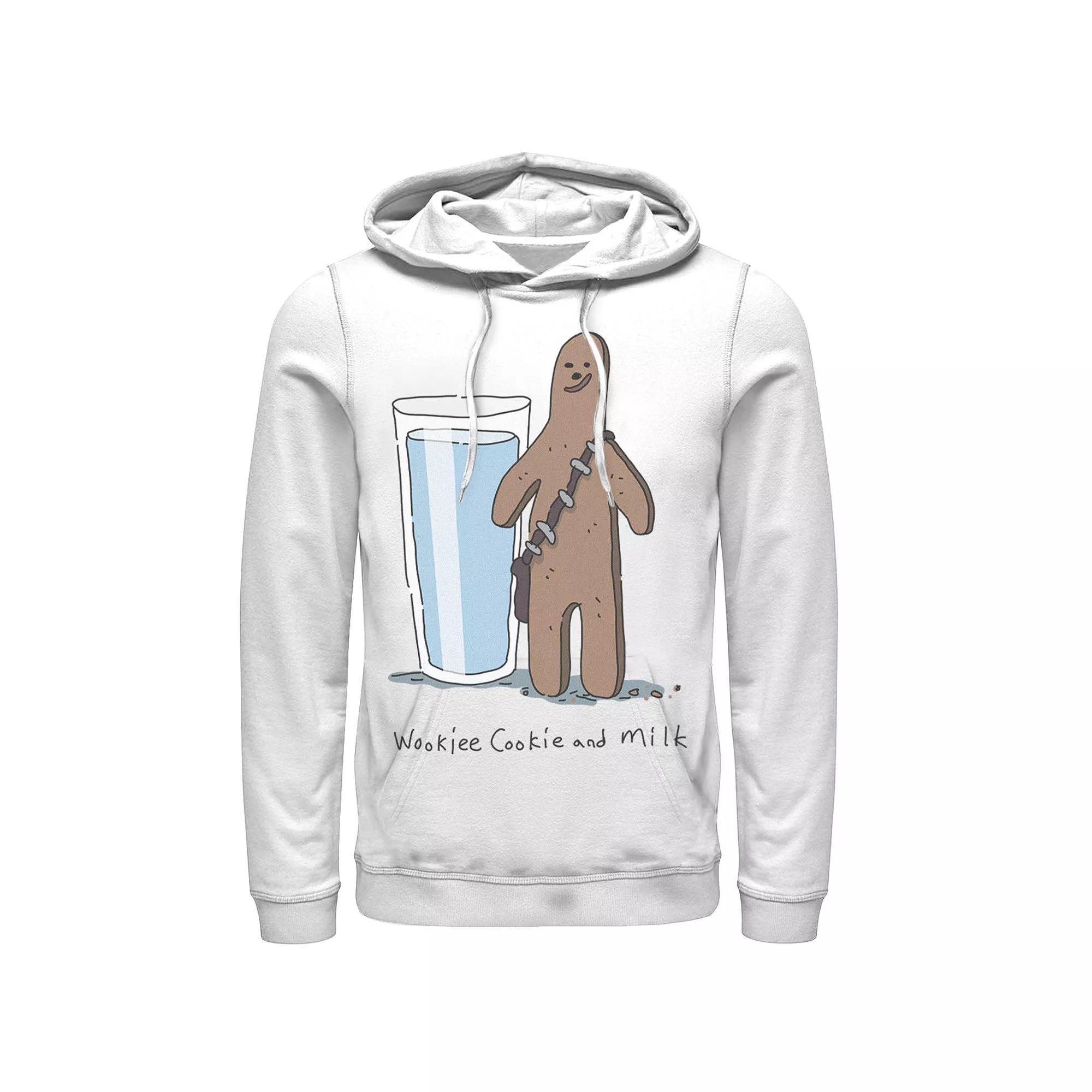 Men's Star Wars Chewbacca Wookiee Cookie And Milk Hoodie, Size: XXL, White Product Image