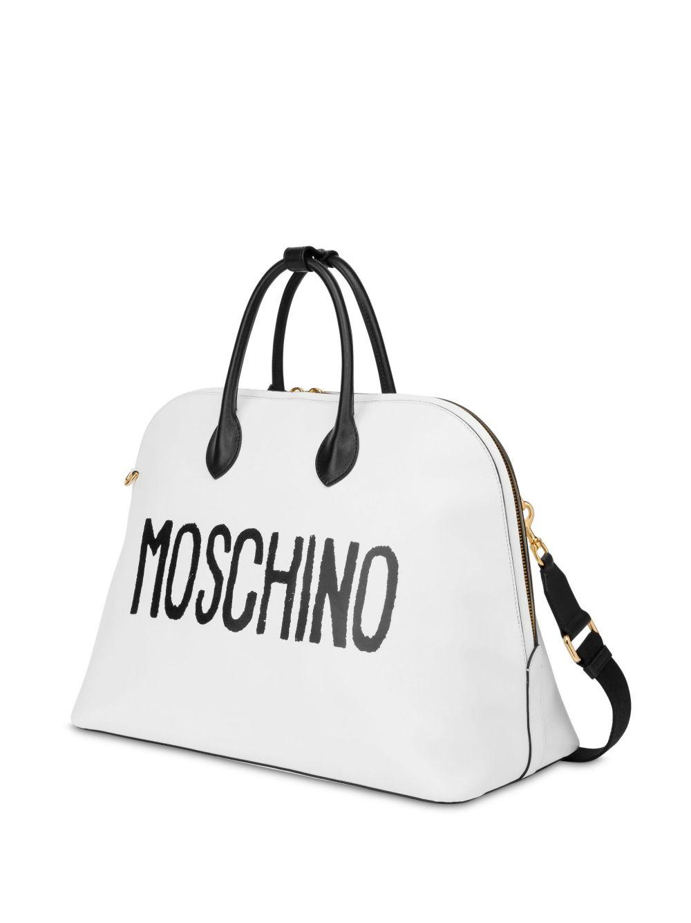 logo-print leather tote bag Product Image