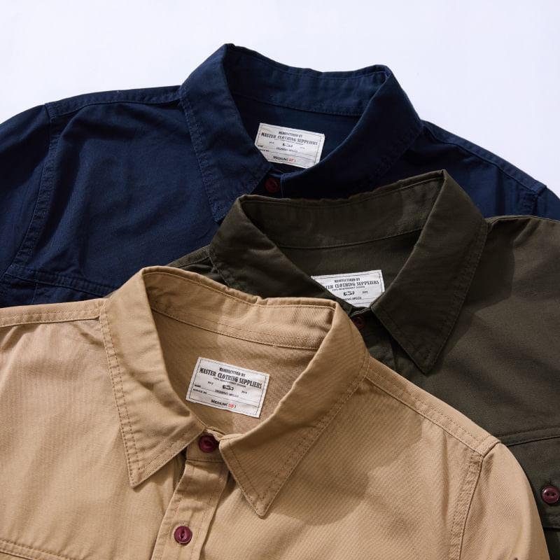 Collared Pocketed Button Up Jacket Product Image