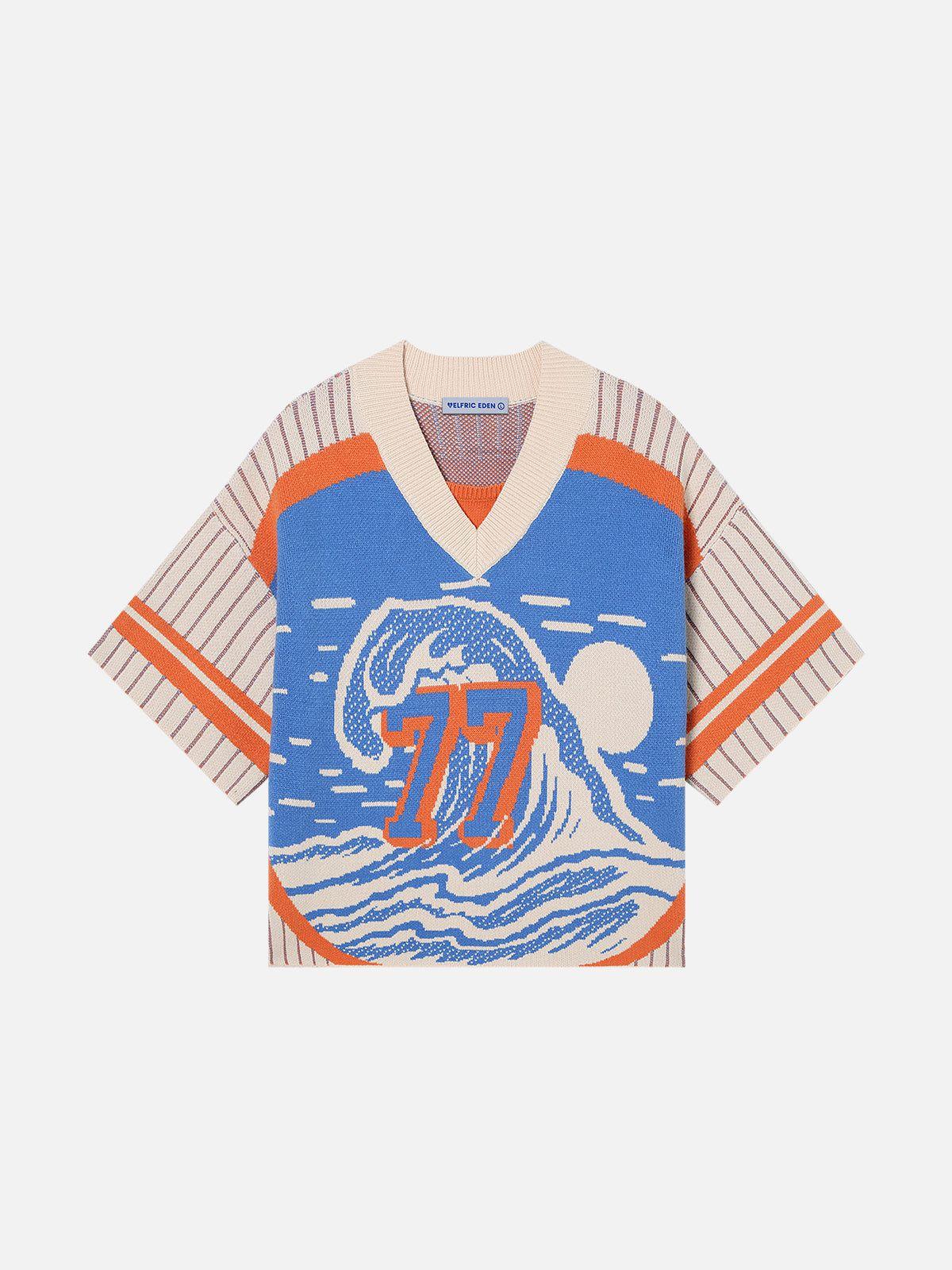 Aelfric Eden 77 V-neck Make Waves Knit Product Image