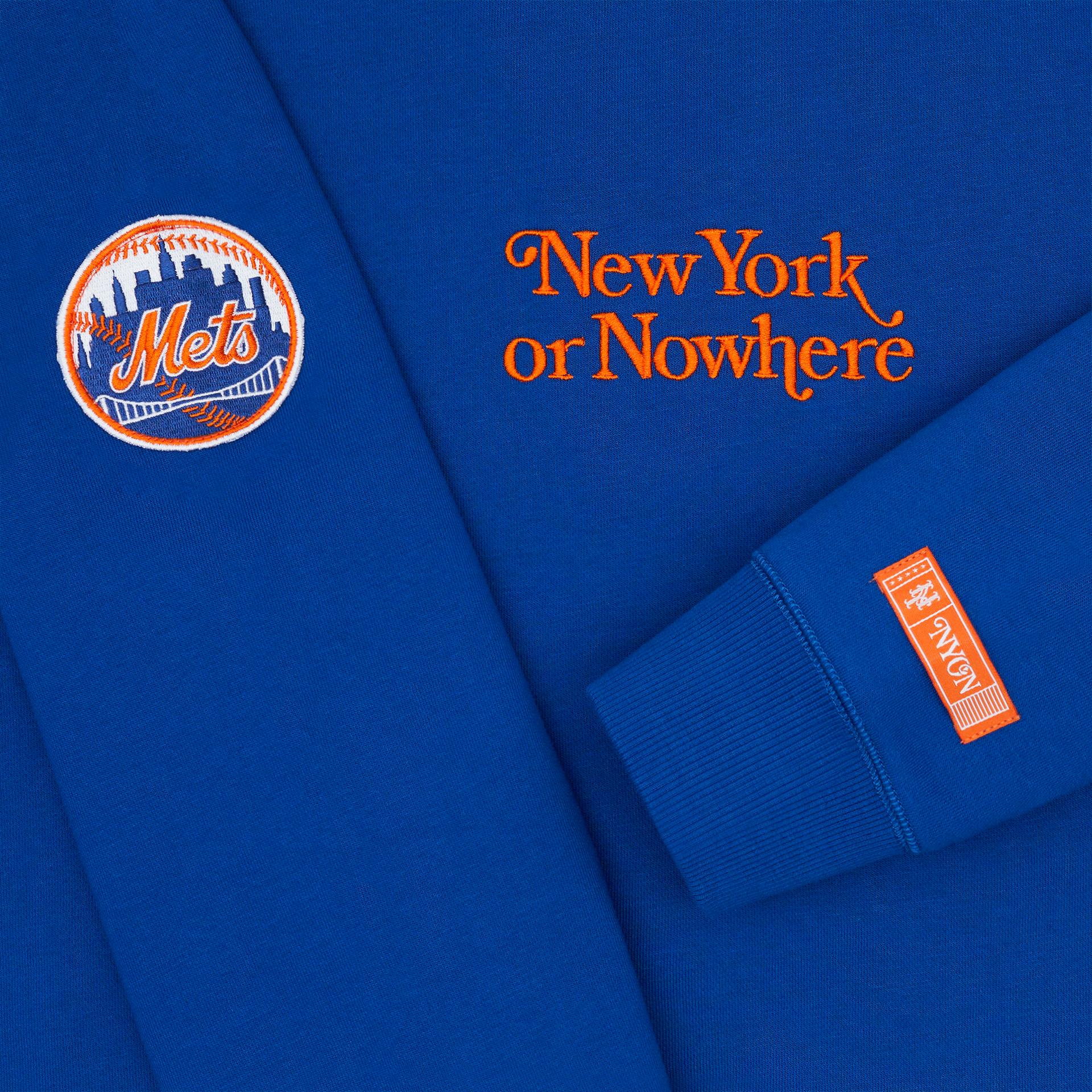 New York or Nowhere x New York Mets Light Royal Motto Hoodie Male Product Image