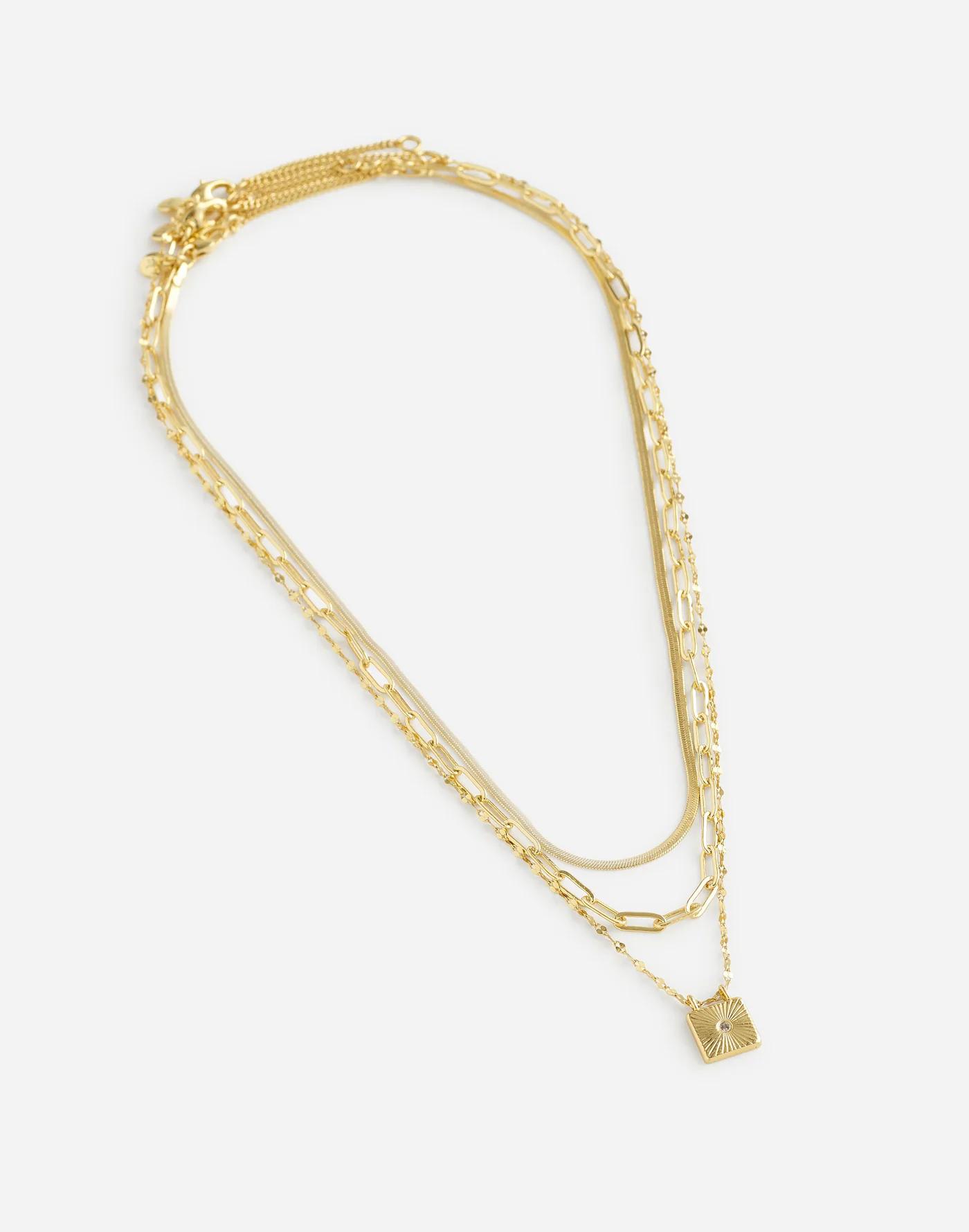 Three-Pack Mixed Shape Necklace Set Product Image