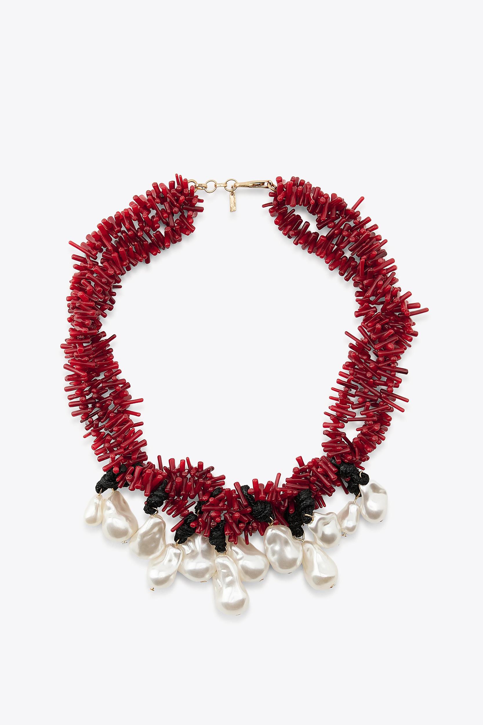 BEAD AND PEARL NECKLACE Product Image