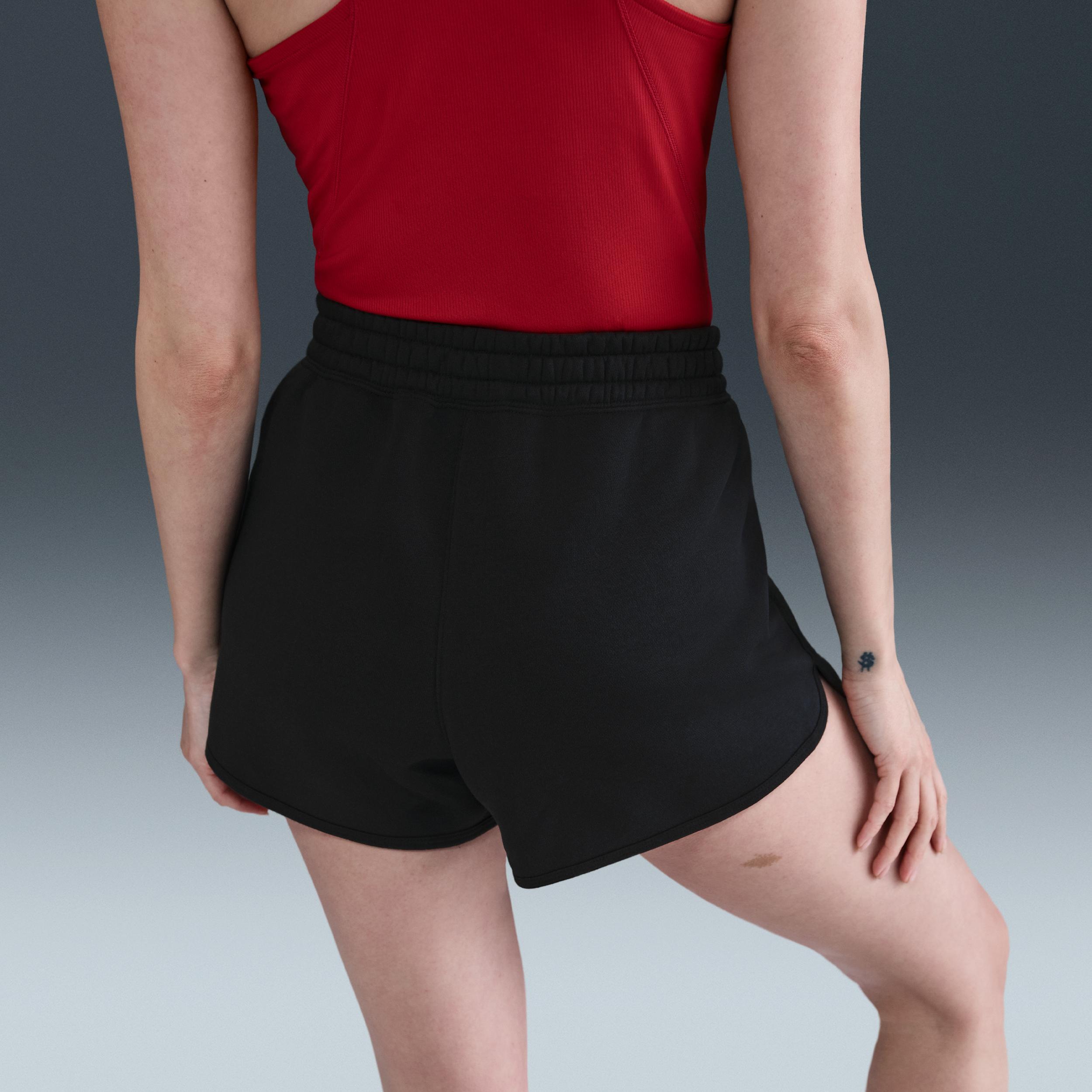 Nike Womens Court Heritage Mid-Rise Fleece Tennis Shorts | HJ8990-010 Product Image