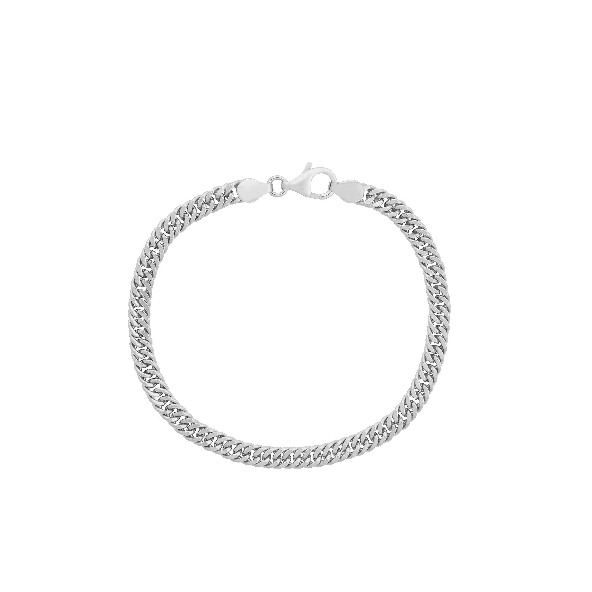 Giorgio di Vicenza Sterling Silver Men's Italian Cuban Curb Chain Bracelet, Size: 8" Product Image